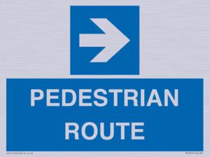 PEDESTRIAN ROUTE - right arrow